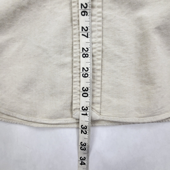 Ralph Lauren Polo Shirt Mens 16-34 Button Up Yarmouth Cream FLAW - Picture 3 of 9